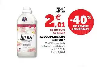 Super U Assouplissant Lenor offre