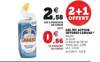 Super U Gel Wc Action Intense Canard offre