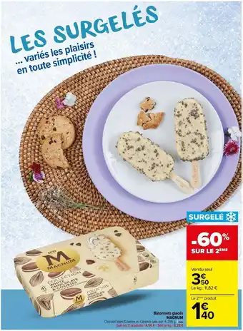 Carrefour Market Batonnets glaces magnium offre