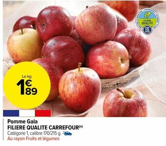 Carrefour Market Pomme gala filiere qualite carrefour offre