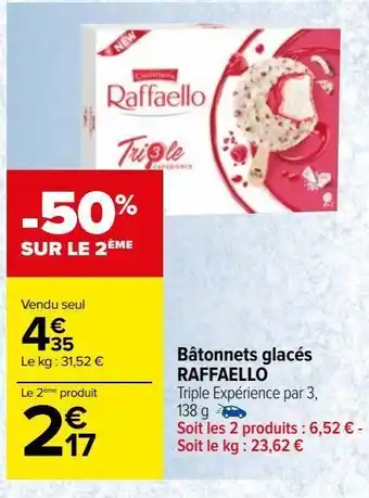 Carrefour Market Batonnets glaces raffaello offre