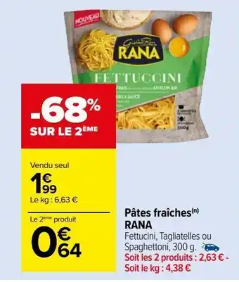 Carrefour Market Pâtes fraîches rana offre