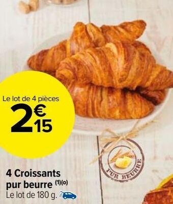 Carrefour Market 4 croissants pur beurre offre