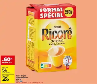 Carrefour Market Ricoré original "format spécial" nestle offre