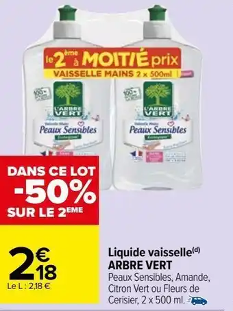 Carrefour Market Liquide vaisselle arbre vert offre