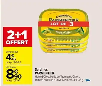 Carrefour Market Sardines parmentier offre