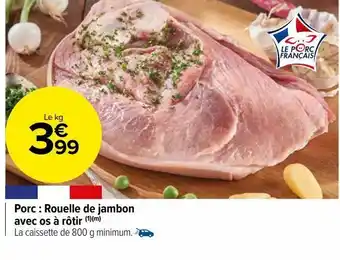 Porc : rouelle de jambon avec os à rôtir