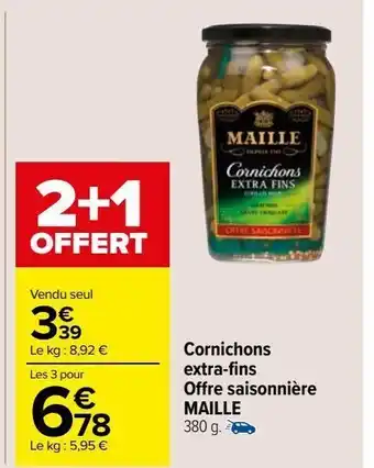 Carrefour Market Cornichons extra-fins offre saisonnière maille offre