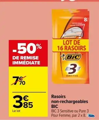 Carrefour Market Rasoirs non-rechargeables bic offre