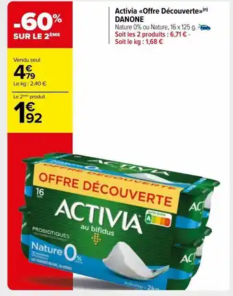 Carrefour Market Activia offre decouverte danone offre