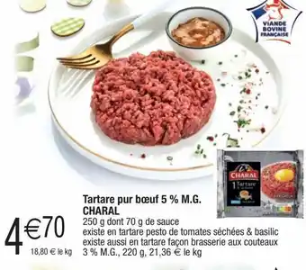 Cora x Carrefour Viande bovine hachée charal offre
