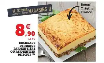 U Express Brandade De Morue Ou Parmentier De Bœuf offre