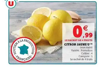 U Express Citron Jaune U offre