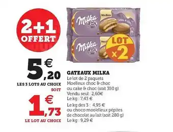 U Express Gâteaux Milka offre