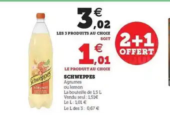 U Express Schweppes Agrumes offre