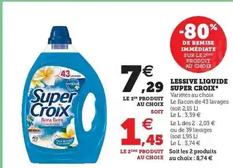 U Express Lessive Liquide Super Croix offre