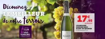 U Express Champagne Demière Brut Blanc De Meunier offre
