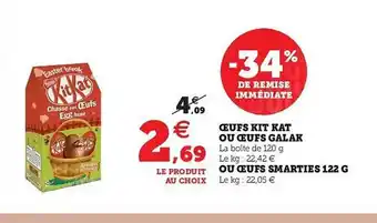 U Express Oeufs Kit Kat Ou Oeufs Galak Ou Oeufs Smarties offre
