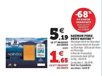 U Express Saumon Fumé Petit Navire offre