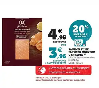 U Express Saumon Fumé élevé En Norvège U Saveur offre
