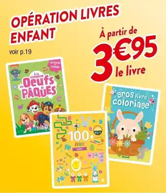 Cora Opération livres enfant offre