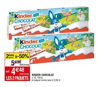 Cora x Carrefour Kinder chocolat offre