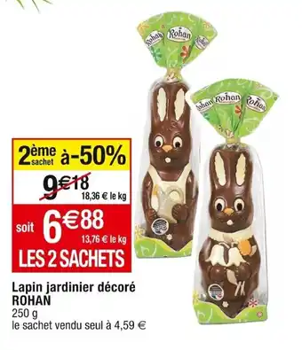 Cora x Carrefour Lapin jardinier décoré ROHAN offre