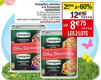 Courgettes cuisinées à la provençale CASSEGRAIN