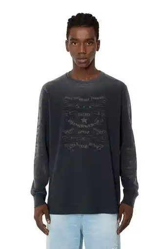 T-shirt à manches longues effet délavé