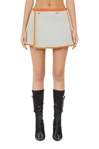 Mini-jupe réversible en shearling