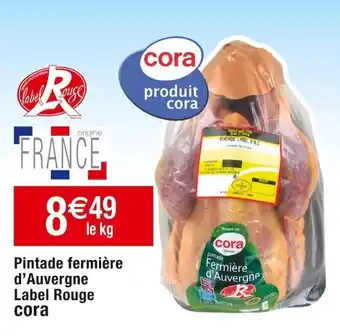 Pintade fermière d'auvergne label rouge CORA