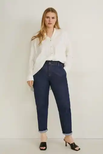 C&A Tapered jean - high waist - lycra® - matière recyclée offre