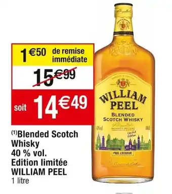 Blended scotch whisky 40% vol. edition limitée WILLIAM PEEL