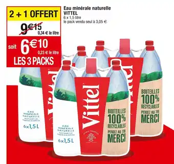 Cora x Carrefour Eau minérale naturelle VITTEL offre