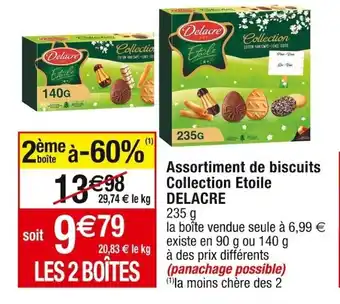 Cora x Carrefour Assortiment de biscuits collection etoile DELACRE offre