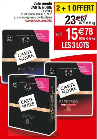 Cora x Carrefour Café moulu CARTE NOIRE offre