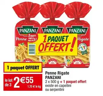 Cora x Carrefour Penne rigate PANZANI offre