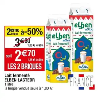 Cora x Carrefour Lait fermenté ELBEN LACTEOR offre