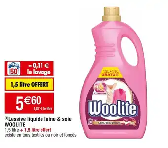 Cora x Carrefour Lessive liquide laine & soie WOOLITE offre