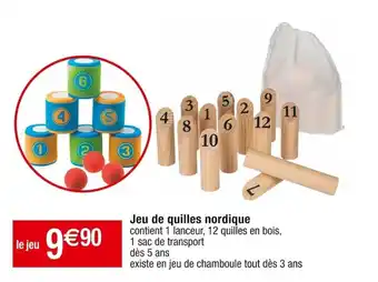 Cora x Carrefour Jeu de quilles nordique offre