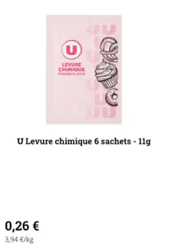 U levure chimique 6 sachets- 11g