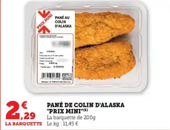 Super U Pané de colin d'alaska "prix mini" offre