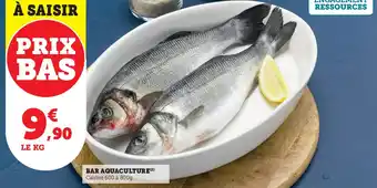 Super U Bar aquaculture offre