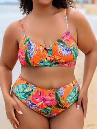 Bikini à imprimé tropical