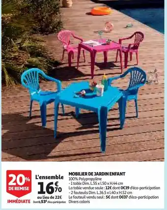 Mobilier de jardin enfant