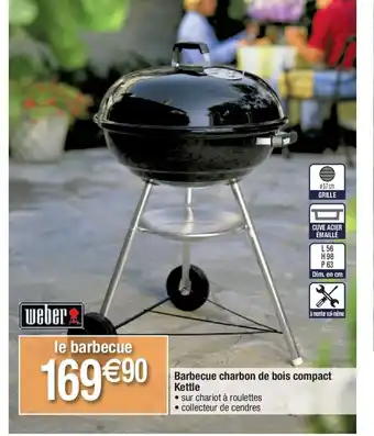 Cora x Carrefour Barbecue charbon de bois compact kettle offre
