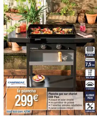 Cora x Carrefour Plancha gaz sur chariot exb plus offre