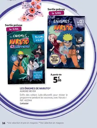 Auchan Les énigmes de naruto offre