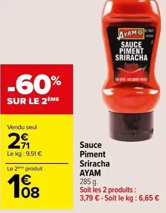 Sauce piment sriracha ayam