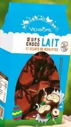 Oeufs fourrés chocolat au lait aux éclats de noisettes vendÎme